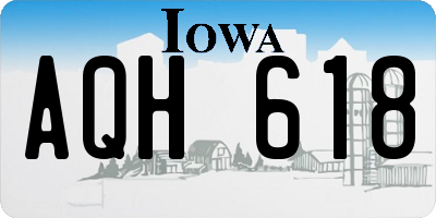 IA license plate AQH618