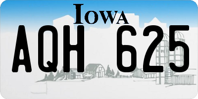 IA license plate AQH625