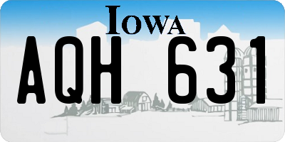 IA license plate AQH631