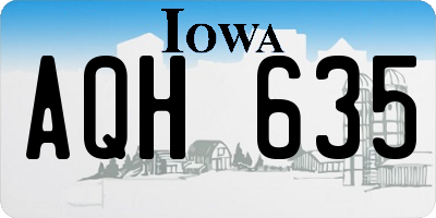 IA license plate AQH635