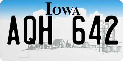 IA license plate AQH642