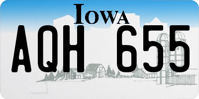 IA license plate AQH655