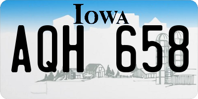IA license plate AQH658