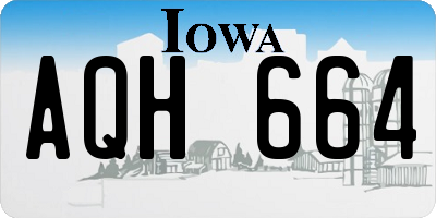 IA license plate AQH664