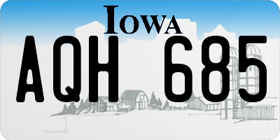 IA license plate AQH685