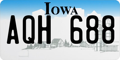 IA license plate AQH688