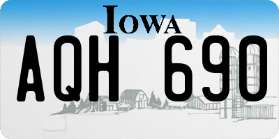 IA license plate AQH690