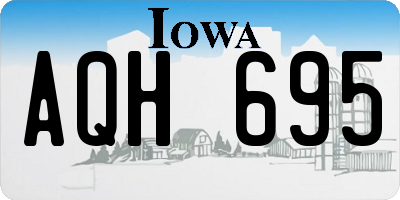 IA license plate AQH695