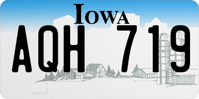 IA license plate AQH719
