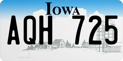IA license plate AQH725