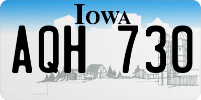 IA license plate AQH730