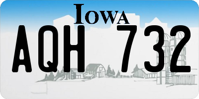 IA license plate AQH732