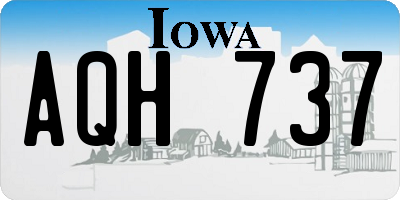 IA license plate AQH737