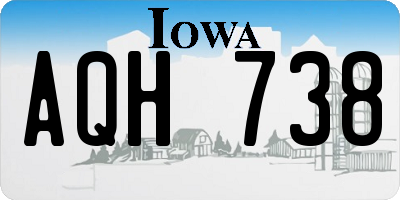IA license plate AQH738