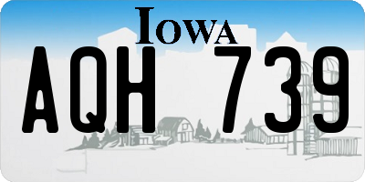 IA license plate AQH739