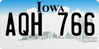 IA license plate AQH766