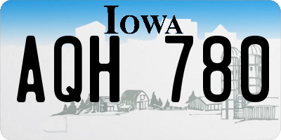 IA license plate AQH780