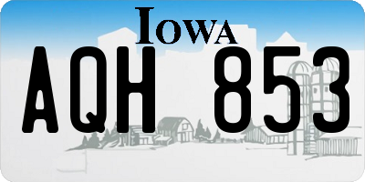 IA license plate AQH853