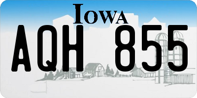 IA license plate AQH855