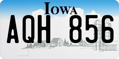 IA license plate AQH856