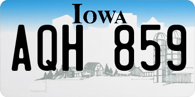 IA license plate AQH859