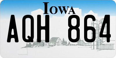 IA license plate AQH864