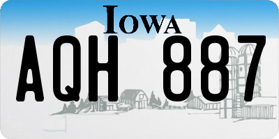 IA license plate AQH887