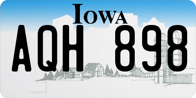 IA license plate AQH898