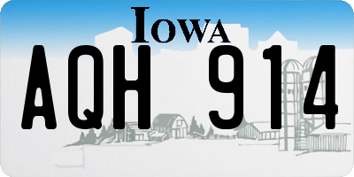 IA license plate AQH914