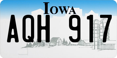 IA license plate AQH917