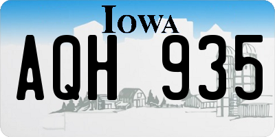 IA license plate AQH935