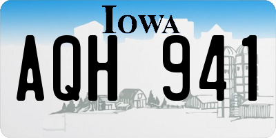 IA license plate AQH941