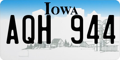 IA license plate AQH944