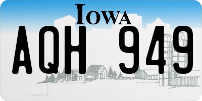 IA license plate AQH949