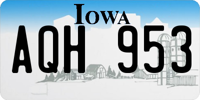 IA license plate AQH953