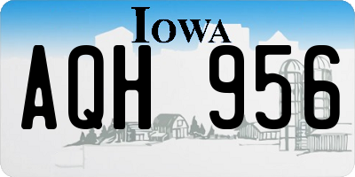 IA license plate AQH956