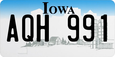 IA license plate AQH991