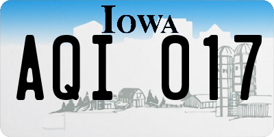 IA license plate AQI017