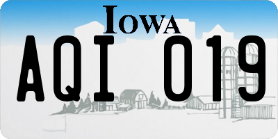IA license plate AQI019