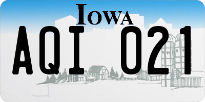 IA license plate AQI021