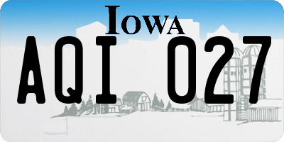 IA license plate AQI027