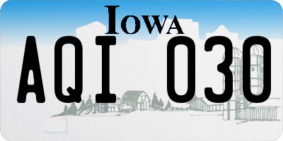 IA license plate AQI030