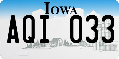 IA license plate AQI033