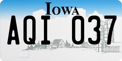 IA license plate AQI037