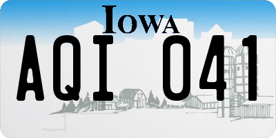 IA license plate AQI041
