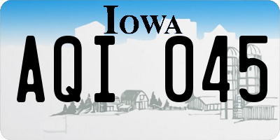 IA license plate AQI045