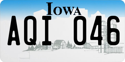 IA license plate AQI046