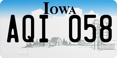IA license plate AQI058
