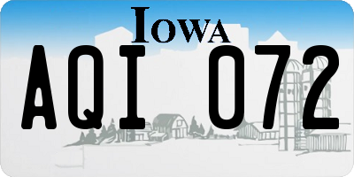 IA license plate AQI072