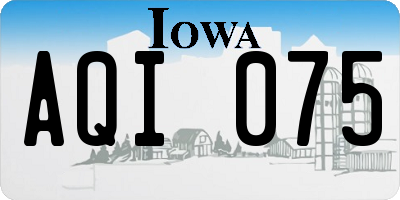 IA license plate AQI075